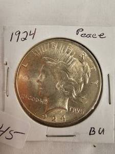 1924 Peace Dollar, BU