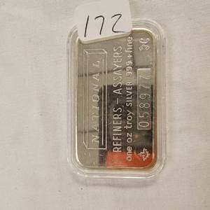 National Refiners 1oz Silver Bar  #058977