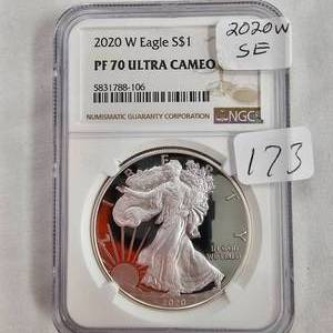 2020 W $1 Silver Eagle  NGC PF70, Ultra Cameo