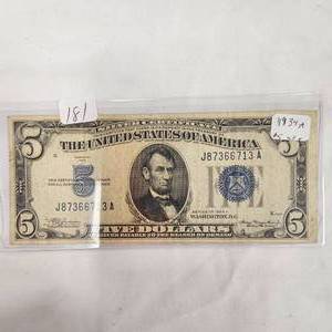 1934 A  $5 Silver Certificate