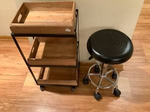 Rolling Cart and Stool