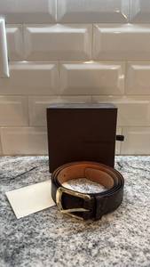 lot 25 image: Louis Vuitton Monogram Leather Belt with Box, Size 11044