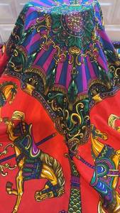 lot 56 image: Hermes Paris Silk Scarf with Carousel Horse Design 33.5 x 33.5 Inches