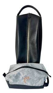 lot 66 image: Set of 2 Travel Bags by Jones Sports Co. Black and Gray with Zipper Closures