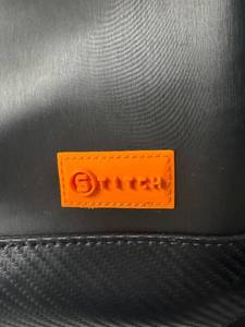 lot 68 image: Stitch ID Black Duffel Bag with Horse Logo and Shoulder Strap