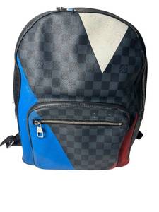lot 75 image: Louis Vuitton Damier Graphite Backpack with Geometric Design - Americas Cup 2017