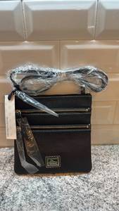 lot 11 image: Dooney & Bourke North South Triple Zip Crossbody Bag Black