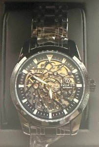 Talis Black Skeleton 7820 Watch $749 Retail