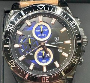 Brand New Louis Lacombe 3 Sub Dial Watch $498 Retail