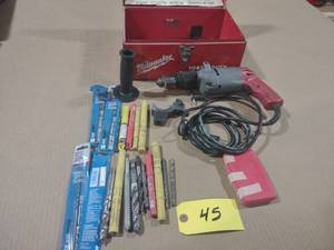 lot 45 image: Milwaukee 38 Hammer Drill with Bi...