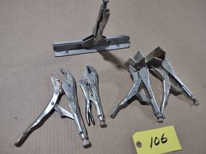 lot 106 image: (5) Vise Grips Clamps...