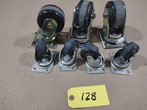 lot 128 image: 4 & 2.5 Casters...