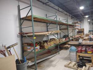 lot 160 image: (5) Sections Tear Drop Pallet Racki...