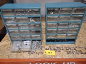 lot 164 image: (2) Parts Cabinets with Hardware...