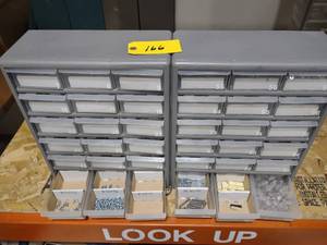 lot 166 image: (2) Parts Cabinets with Hardware...