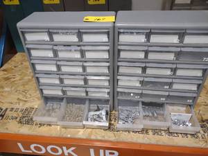 lot 167 image: (2) Parts Cabinets with Hardware...