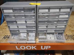 lot 168 image: (2) Parts Cabinets with Hardware...