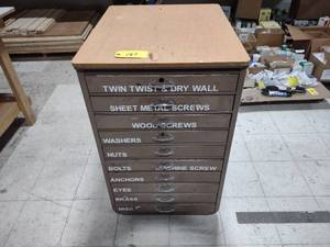 lot 187 image: Parts Cabinet, (10) Drawers, 24x30...