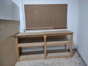 lot 191 image: Workbench 96x29 & Pegboard 84x48, B...