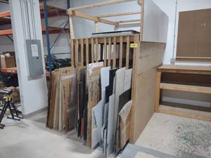 lot 192 image: Sheet Rack with Sheet Goods includi...