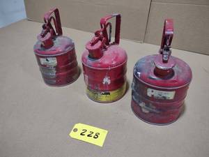 lot 228 image: (3) Safety Cans...