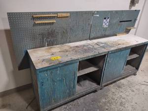 lot 240 image: (2) Cabinets with Common Pegboard B...