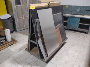 lot 251 image: Sheet Cart with Assorted Poly Sheet...