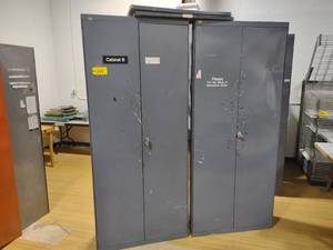 lot 268 image: (2) Two Door Cabinets, 36x13x85...
