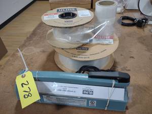 lot 278 image: Uline 12 Impulse Sealer with Assor...