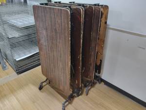 lot 342 image: (3) Folding Lunch Tables...
