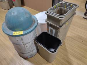 lot 347 image: Assorted Trash Cans...