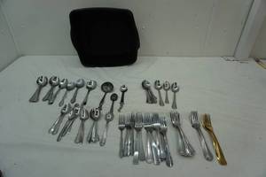 lot 57 image: silver plated flatware