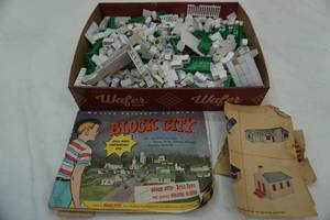 lot 83 image: Vintage Block City blocks and paperwork