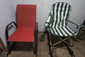 lot 156 image: lot of 2 rocking chairs