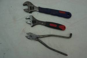lot 181 image: Channellock pliers and 2 crescent wrenches