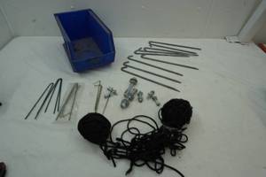 lot 209 image: Anchor Posts & Several Yards of Black Rope
