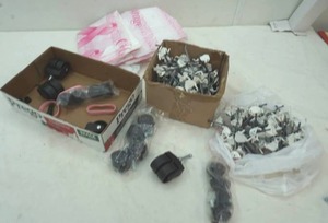 lot 217 image: hooks & caster wheels