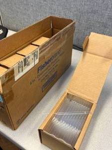 lot 13 image: 5 Boxes, 720case of Fisherbrand 5 34 Disposable Pasteur Pipets BORO GLASS