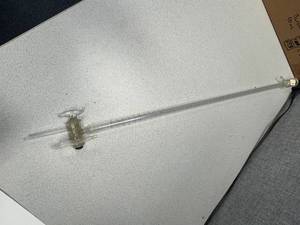 lot 31 image: 50ml Burette, Autofil Side, Stopper on Bottom, 2 Outlets, Very Fragile.