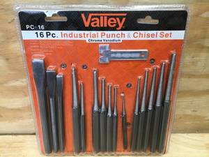 lot 47 image: Valley 16 Piece Industrial Punch And Chisel Set Model # PC-16 01182513.50