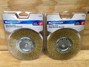 lot 55 image: Lot of 2 - Mastercraft 6 Wire Wheel Brush Model # 055-9026-6