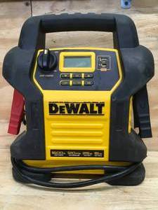 lot 35 image: DeWalt 1600 Peak Amp Jump Starter with Digital Compressor and USB Power Bank Model # DXAEJ14