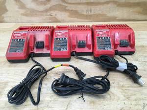 lot 82 image: Lot of 3 - Milwaukee M12M18 Battery Chargers Model # 48-59-1812