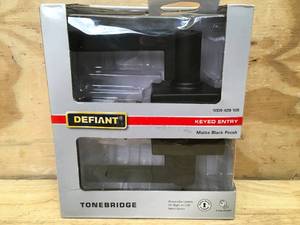 lot 85 image: Defiant Keyed Entry Matte Black Finish Door Handles