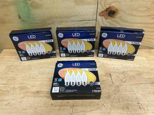 lot 105 image: GE Lot of 4 Packs of- Decorative LED Light Bulbs, Soft White, Clear, 300 Lumens, 3.5-Watts (4 lights per pack)