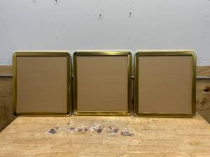 lot 129 image: Lot of 3- Brass Frames (20 W x 22 H)