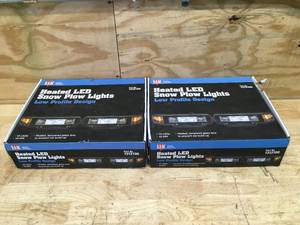 lot 135 image: Lot of 2 - Heated LED Snow Plow Lights Low Profile Design Model # 1312100