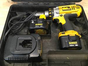 lot 143 image: DeWalt Cordless 12 DrillDriver XRP With 2 12V Batteries And Charger Model # DC940