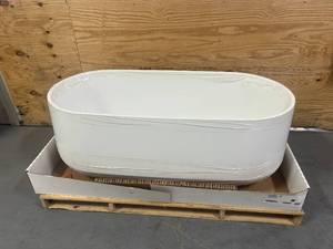 lot 2A image: KOHLER Ceric 65 in. x 31 in. Soaking Bathtub with Center Drain in White