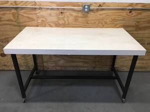 lot 147 image: White Table On Casters